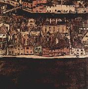Egon Schiele Die kleine Stadt II. USA oil painting artist